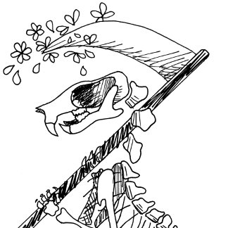 Personalized Spooky Rat Skeleton Sketchbook Notebook