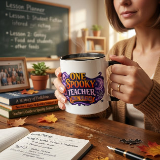 Personalized Spooky Teacher Halloween Coffee Mug