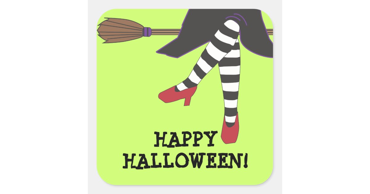 Personalized Spooky Witch Halloween Sticker Zazzle 9931