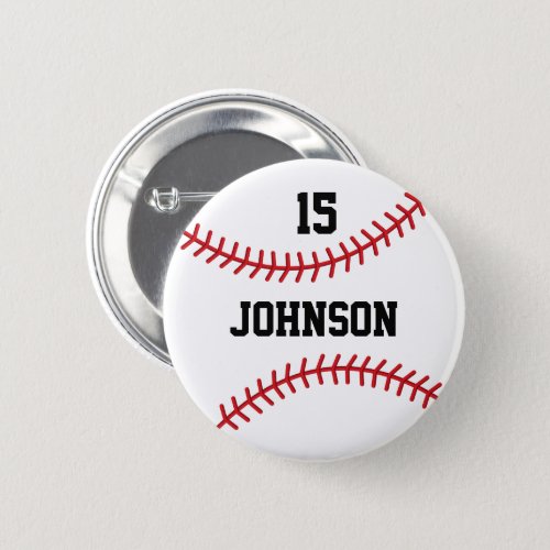 Personalized Sport Baseball  Softball  Button