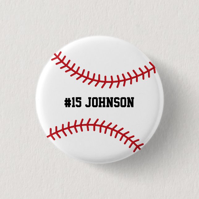 Personalized Sport Baseball / Softball  Button (Front)