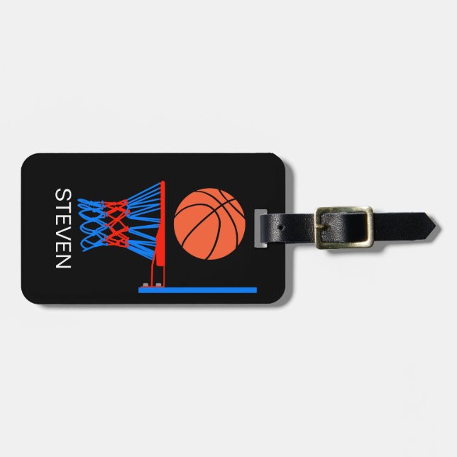 Personalized Sport Basketball ball  Luggage Tag (Front Horizontal)