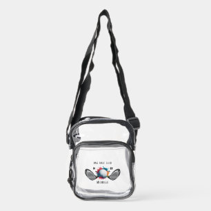 Personalized Sport GOLF Club Purse Clear Crossbody Bag