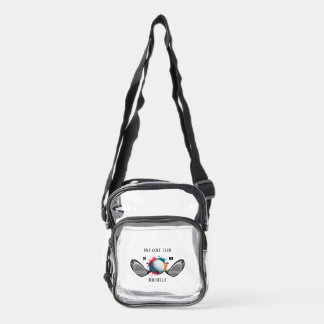 Personalized Sport GOLF Club Purse Clear Crossbody Bag