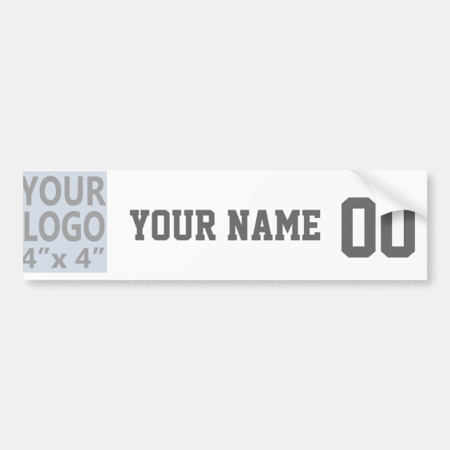 Personalized Sport Team Jersey Bumper Sticker (Front)