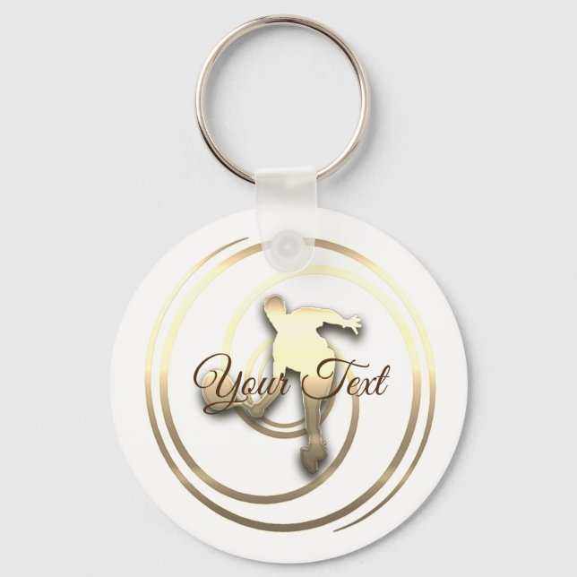 Personalized Sport Tennis Fan Keychain (Front)
