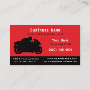 Personalized Sportbike / Performance Motorcycle Business Card