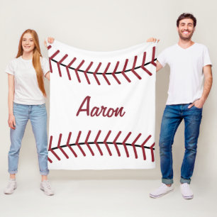 Personalized Sports Baseball Blanket Gift