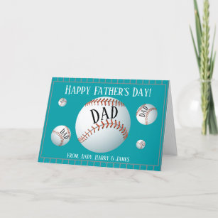 Baseball Father's Day Greeting Cards by Robert and Stella