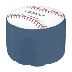 Personalized Sports Baseball Pillow Ottoman Pouf