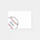 Personalized Sports Baseball Post It Notes Gift