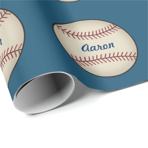 Personalized Sports Baseball Wrapping Paper Zazzle