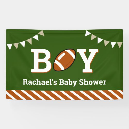 Personalized Sports Boy Football Baby Shower Banner