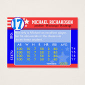 Personalized Sports Card (Back)