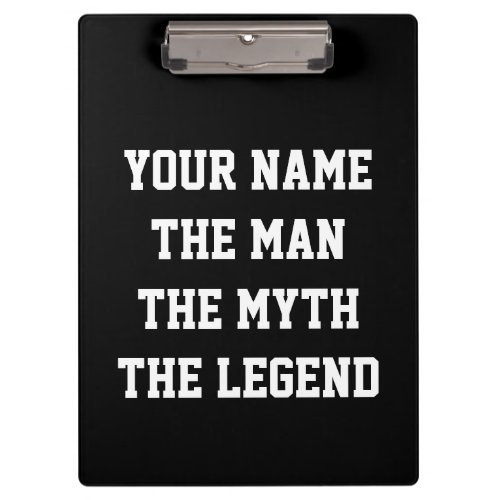 Personalized sports coach clipboard for men