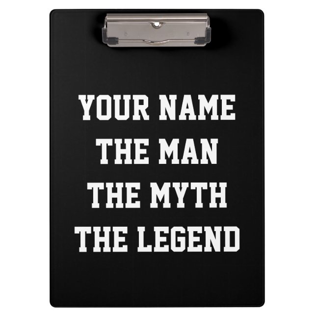 Personalized sports coach clipboard for men (Front)
