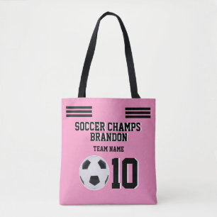 Personalized Sports Coach Pink Modern Tote Bag