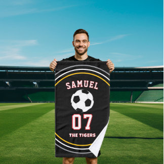 Personalized Sports coach soccer Football Player Hand Towel