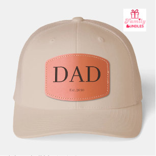 Personalized Sports Dad Established Year Leather Patch Hat