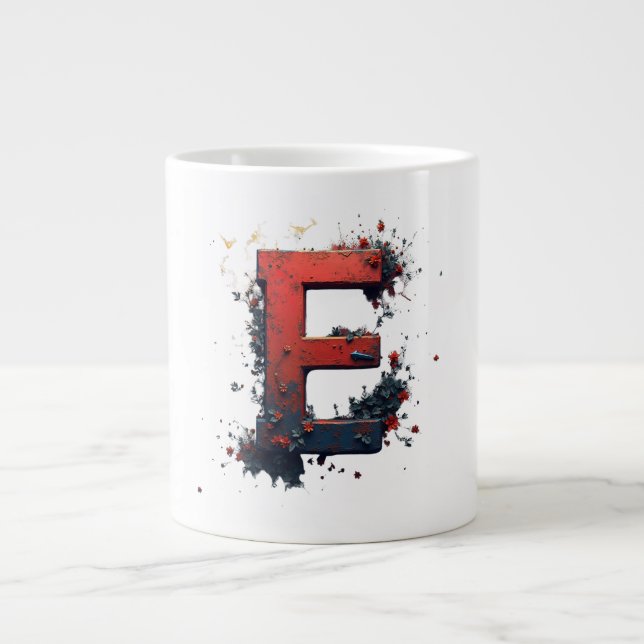 Personalized Sports Fan Monogram Custom Initial  Giant Coffee Mug (Front)