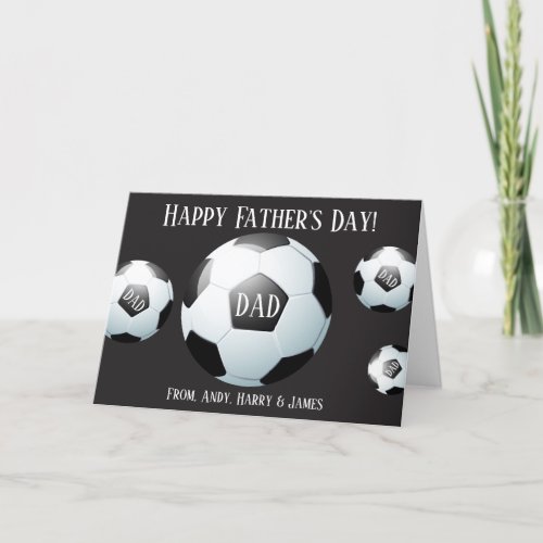 Personalized Sports Football Soccer Fathers Day Holiday Card