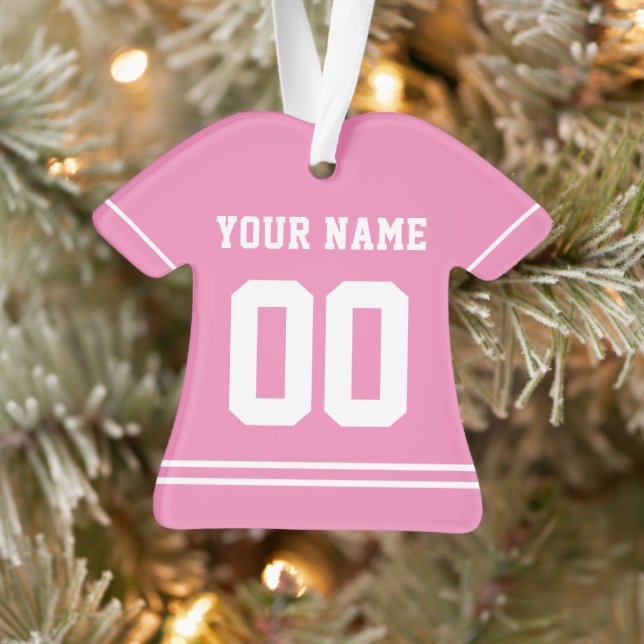 Personalized Sports Jersey Style Ornament (Tree)