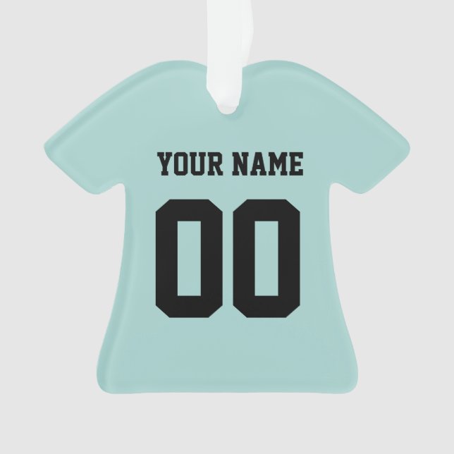 Personalized Sports Jersey Style Ornament (Front)