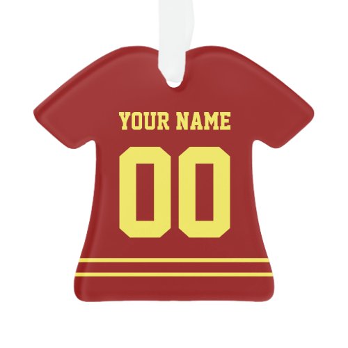 Personalized Sports Jersey Style Ornament