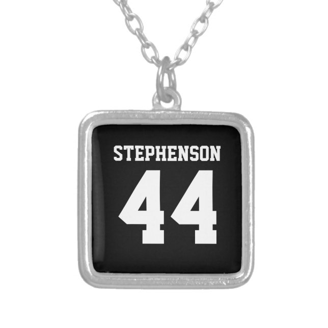 Personalized Sports Name Number Athlete Pendant (Front)
