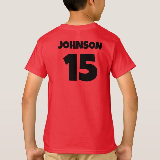 Personalized Sports Name Number T-Shirt (Back)