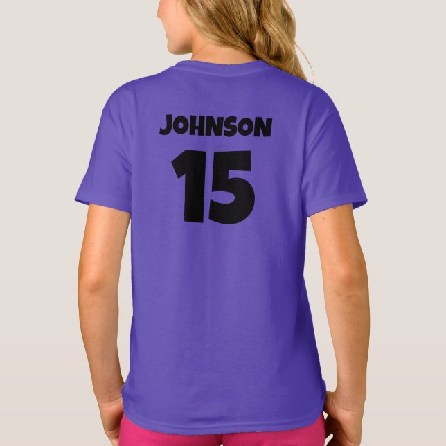 Personalized Sports Name Number T-Shirt (Back)