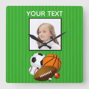 Personalized Sports Photo Acrylic Wall Clock