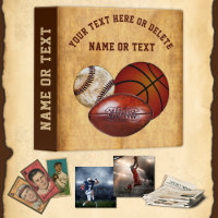 Personalized Sports Photo Album Binder, Your Text