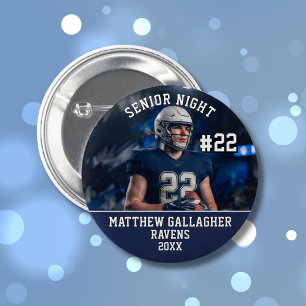 Personalized Sports Senior Night Photo Button