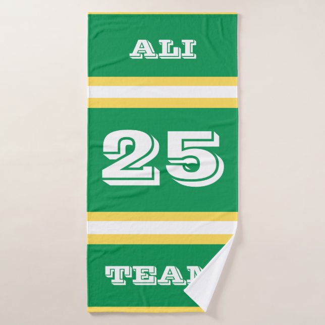 Personalized Sports Team/Baseball Towel For Boys  (Bath Towel)