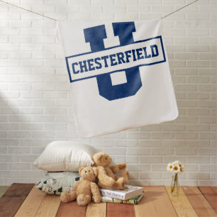 Personalized sports team monogram template baby blanket