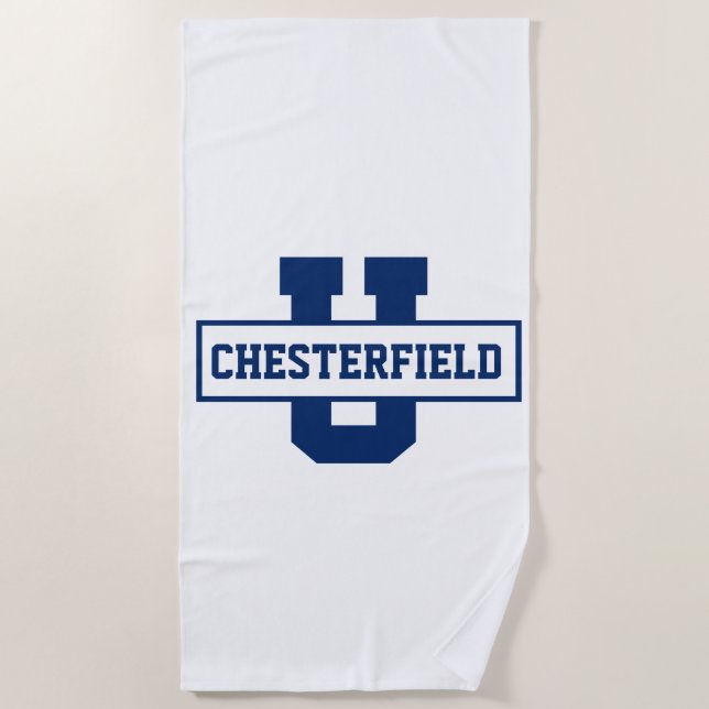 Personalized sports team monogram template beach towel (Front)