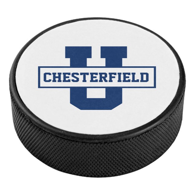 Personalized sports team monogram template hockey puck (3/4)