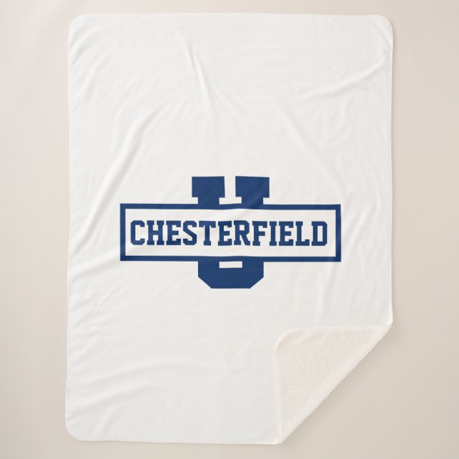 Personalized sports team monogram template sherpa blanket (Front)