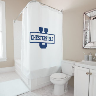 Personalized sports team monogram template shower curtain