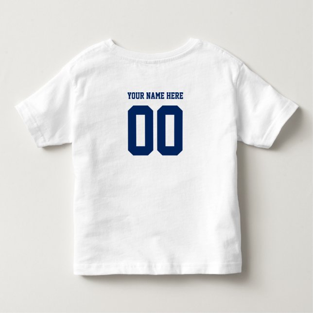 Personalized sports team monogram template toddler t-shirt (Back)