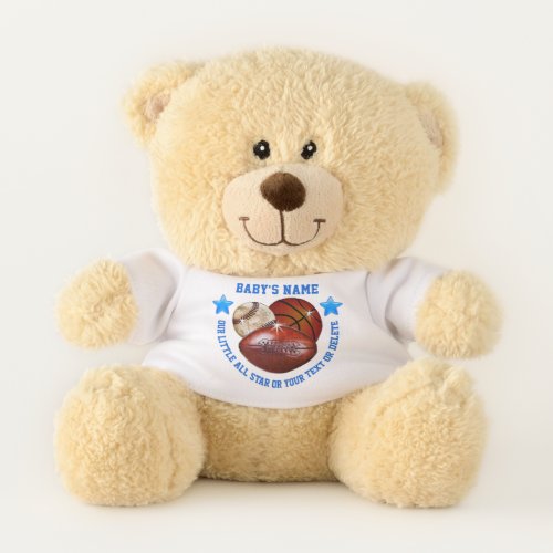 Personalized Sports Teddy Bears for Baby Boys