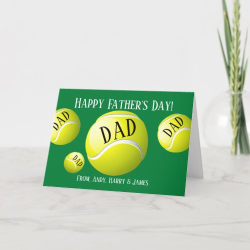 Personalized Sports Tennis Fathers Day Holiday