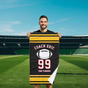 Personalized Sports Towel Custom Football Player