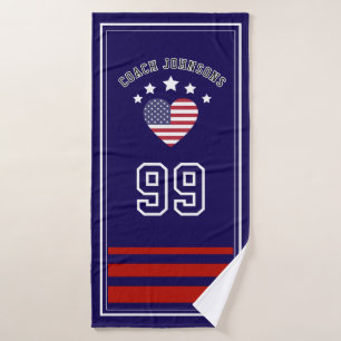 Personalized Sports Towel Custom Football Player
