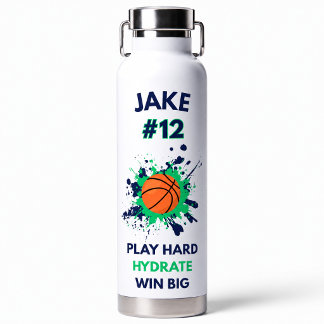 🏆 Personalized Sports Water Bottle | Custom Name