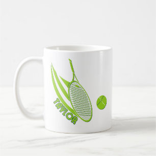 Personalized Sports With Name Tennis Coffee Mug
