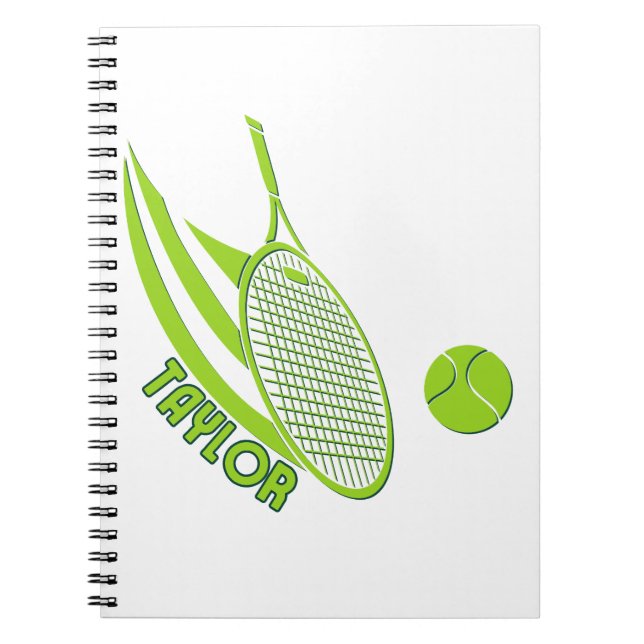 Personalized Sports With Name Tennis Notebook (Front)