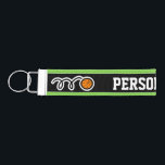 Personalized sporty basketball wrist keychains<br><div class="desc">Personalized sporty basketball wrist keychains with custom name, funny quote, saying, monogram etc. Cute sports theme favor keychain with fabric wrist strap. Fun Birthday gift idea for men women and kids (boys and girls). Whimisical bouncing ball design with cool typography. Make your own for coach, player, fan, teen son, teenage...</div>