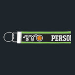 Personalized sporty basketball wrist keychains<br><div class="desc">Personalized sporty basketball wrist keychains with custom name, funny quote, saying, monogram etc. Cute sports theme favor keychain with fabric wrist strap. Fun Birthday gift idea for men women and kids (boys and girls). Whimisical bouncing ball design with cool typography. Make your own for coach, player, fan, teen son, teenage...</div>